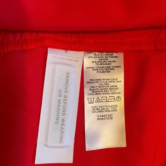 Handkerchief Skirt, Belted, Red, Ann Taylor size 10 - Picture 5 of 9
